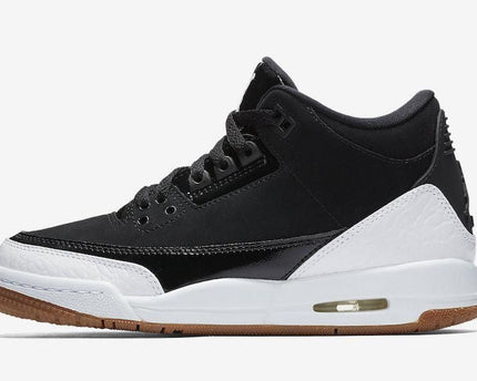 Men's Air Jordan 3 Black White Gum Shoes