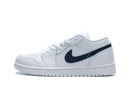 Men's Air Jordan 1 Low White Obsidian Shoes