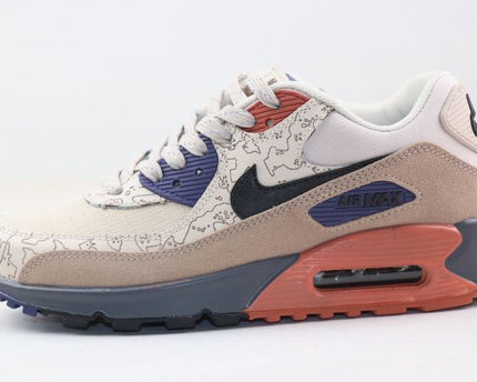 Men's Air Max 90 Brown Sand Map Shoes