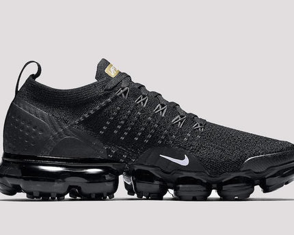 Men's Vapormax 2.0 Flyknit Black Metallic Gold Shoes