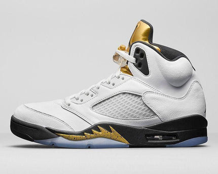 Men's Air Jordan 5 Oympic Gold Medal Shoes
