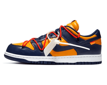 Men's OFF WHITE X SB Dunk Low White Michigan Shoes