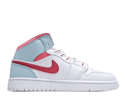 Men's Air Jordan 1 White Blue Pink Shoes