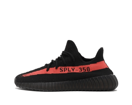 Men's Yeezy Boost 350 V2 Core Black Red Shoes