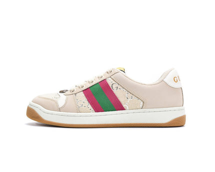 Men's Gucci Screener Pink Green Sneaker Shoes