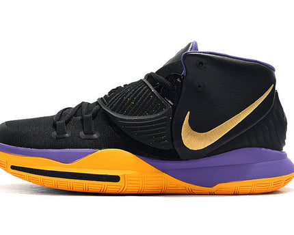 Men's Kyrie 6 Black Purple Yellow Shoes