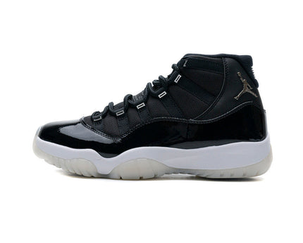 Men's Air Jordan 11 25th Anniversary Black Silver Eyelets Shoes