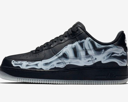 Men's Air Force 1 Black Skeleton Shoes