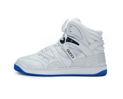 Men's Gucci Basket White Blue Sneaker Shoes