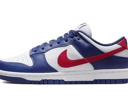 Men's SB Dunk Low White And University Red Shoes