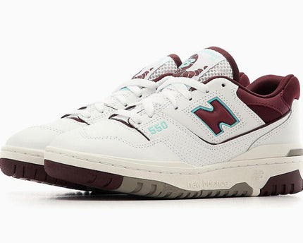 Men's New Balance 550 Burgundy Cyan Shoes