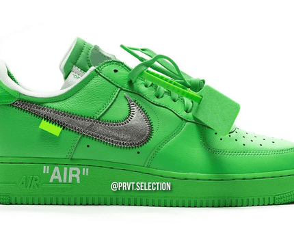 Men's New York Brooklyn Museum x Off-White x Air Force 1'07 Low Light Green Spark Shoes