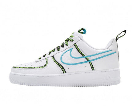 Men's Air Force 1 Worldwide White Blue Fury Shoes