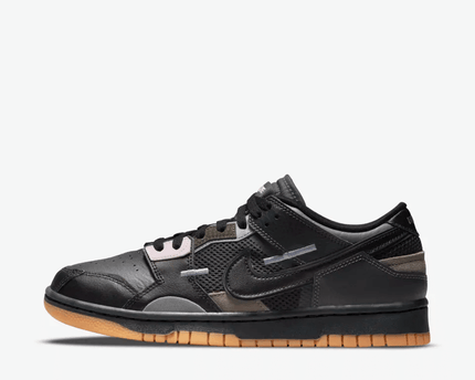 Men's SB Dunk Low Dunk Scrap Black Gum Shoes