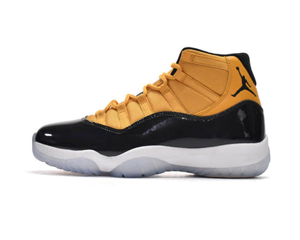 Men's Air Jordan 11 Retro Black Yellow Shoes