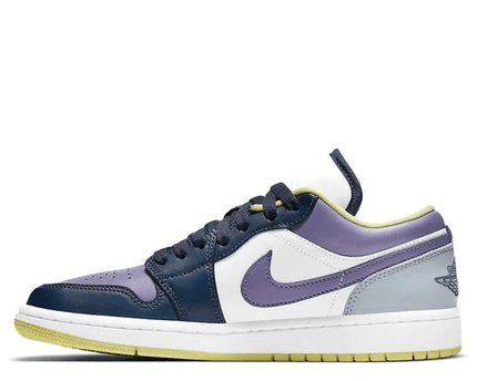 Men's Air Jordan 1 Low SE Mismatched Purple Magenta Shoes