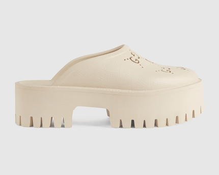 Women's Gucci Platform Perforated G Sandal Shoes