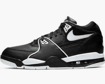 Men's Air Flight 89 Black White Shoes