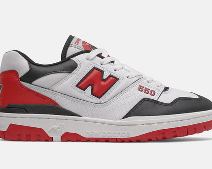 Men's New Balance 550 Shifted Sport Pack White Red Shoes