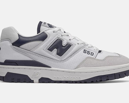 Men's New Balance 550 Arriving in White Navy Shoes