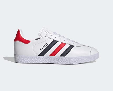 Men's Adidas x Gucci Gazelle White Legend Ink Collegiate Red Shoes