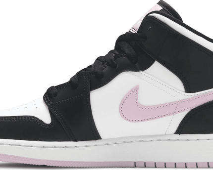 Men's Air Jordan 1 Mid GS White Light Arctic Pink Shoes