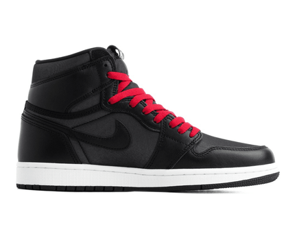 Men's Air Jordan 1 High OG Shimmers Black Satin Shoes