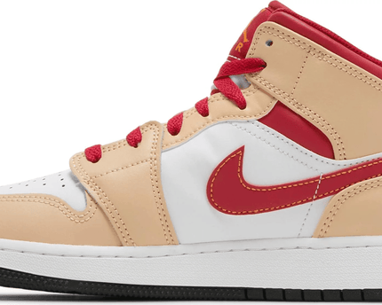 Men's Air Jordan 1 Mid Alternate Bred Toe Shoes