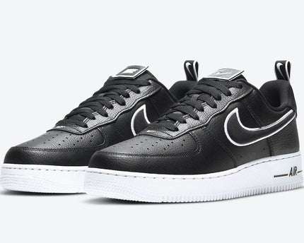 Men's Air Force 1 Low Velcro Patches and Oversized Heel Tabs Black Shoes