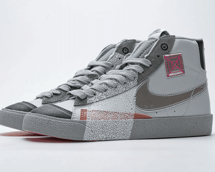 Men's Blazer Mid 77 Vintage White Grey Metallic Silver Shoes