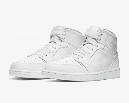 Men's Air Jordan 1 Triple White Shoes