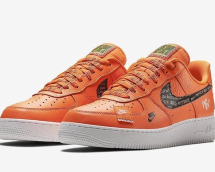 Men's Air Force 1 '07 Premium Low Just Do It Orange Shoes
