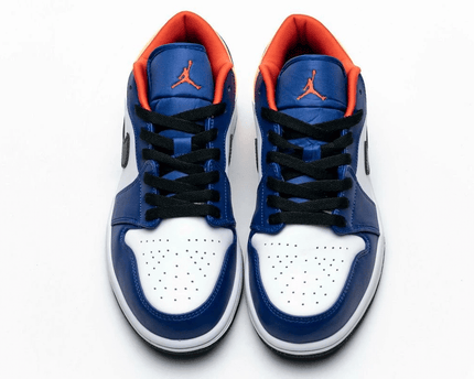Men's Air Jordan 1 Low Blue Yellow Orange Shoes