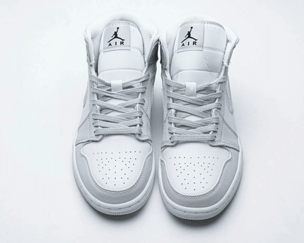 Men's Air Jordan 1 Mid White Camo Shoes