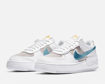 Women's Air Force 1 Shadow White Vast Grey Glacier Ice Shoes