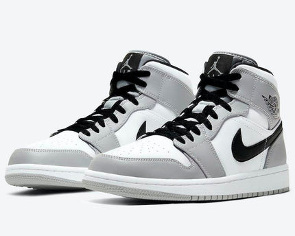 Men's Air Jordan 1 Mid Light Smoke Grey Shoes