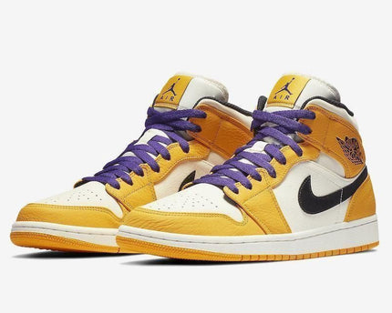 Men's Air Jordan 1 Lakers Shoes