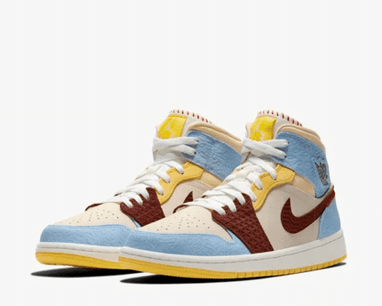 Men's Air Jordan Retro 1 Maison Chateau Rogue Mid Fearless Shoes