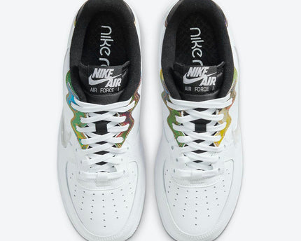 Men's Air Force 1 React White With Iridescent Paneling Shoes
