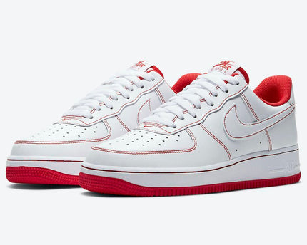 Men's Air Force 1 Exposed Red Stitching Shoes