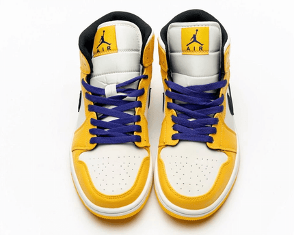 Men's Air Jordan 1 Mid Lakers Shoes