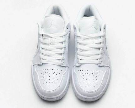 Men's Air Jordan 1 Low White Pure Platnium Shoes
