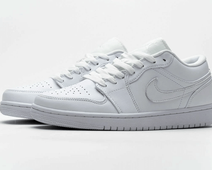 Men's Air Jordan 1 Low White Pure Platnium Shoes