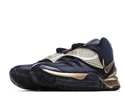 Men's Kyrie 6 Black Metallic Gold Shoes