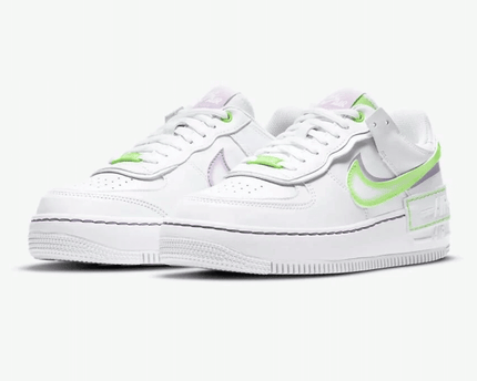 Women's Air Force 1 Shadow White Electric Green Shoes