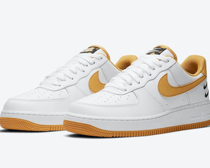 Men's Air Force 1 Low Double Mini Swooshes Yellow Shoes