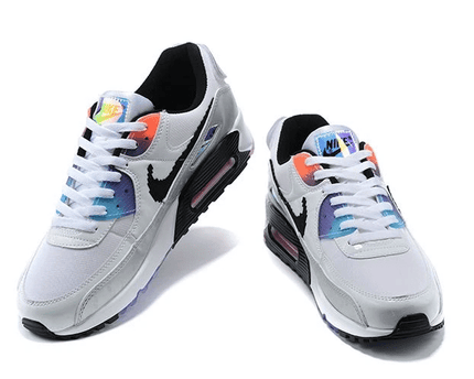 Men's Air Max 90 White Purple Shoes