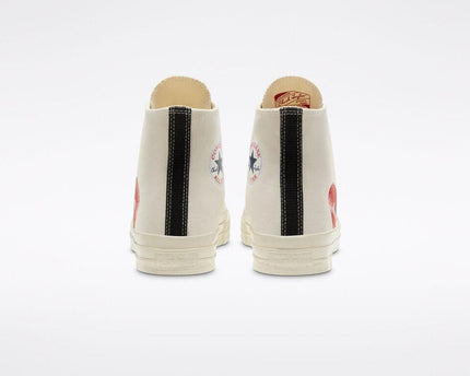 Men's Play Comme Des Garcons X Converse High Top White Shoes