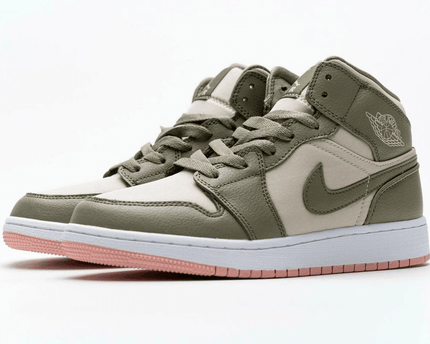 Men's Air Jordan 1 Mid GS Trooper Bleached Coral Shoes