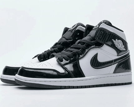 Men's Air Jordan 1 Mid All-Star Black White Shoes